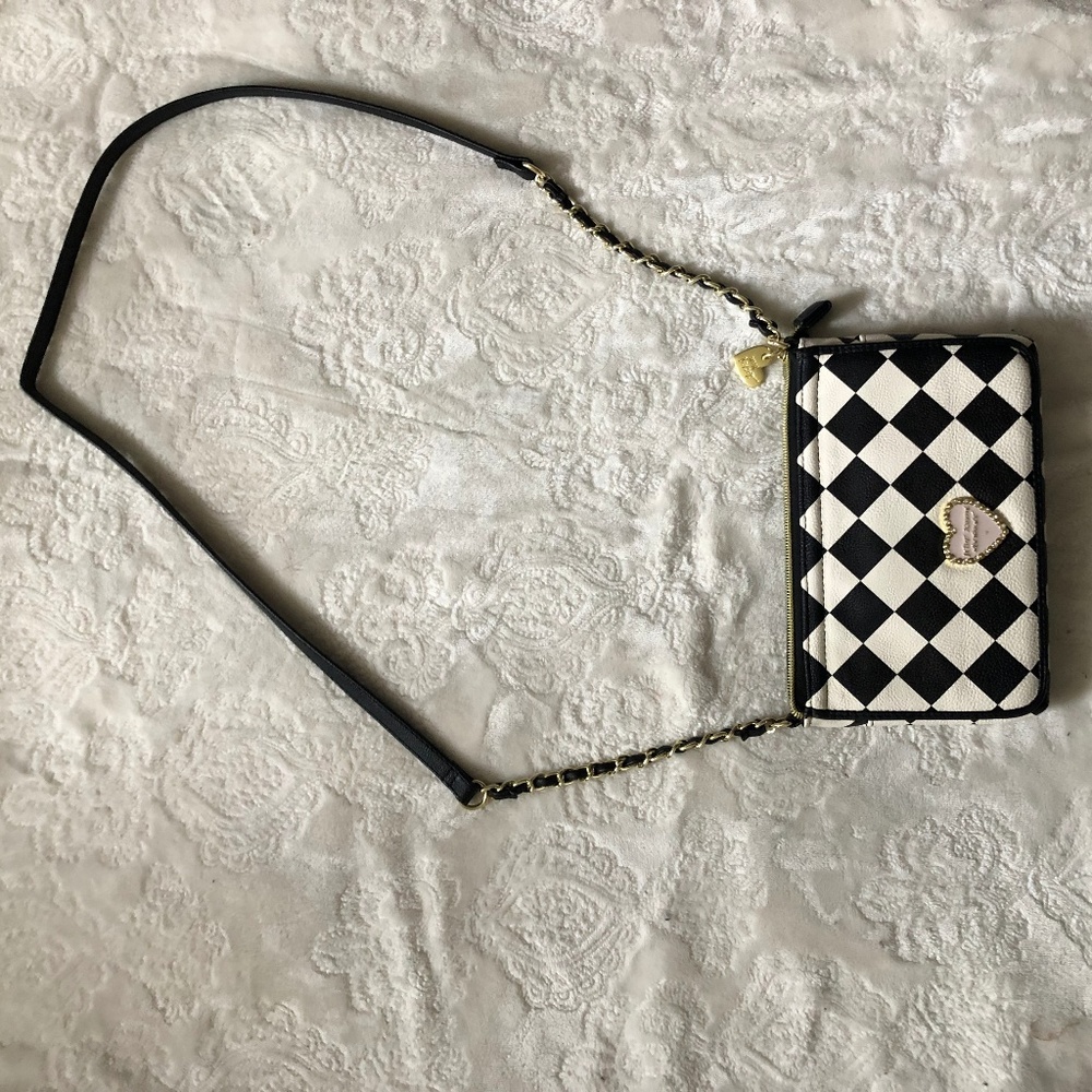 DONATING IN 4 Days: Betsey Johnson checkered purse